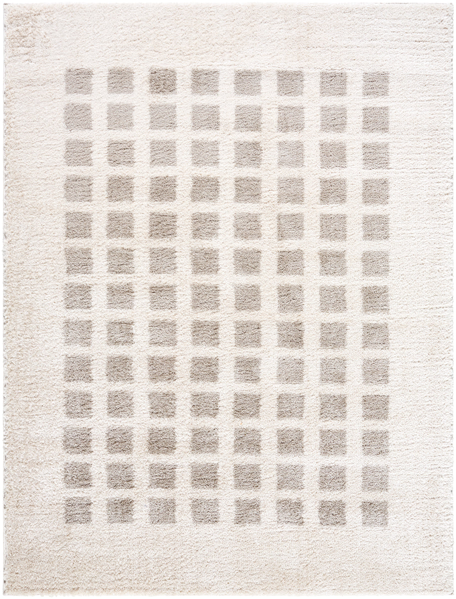 Tyler Washable Rug in Grid (Grey) – Loom & Stone