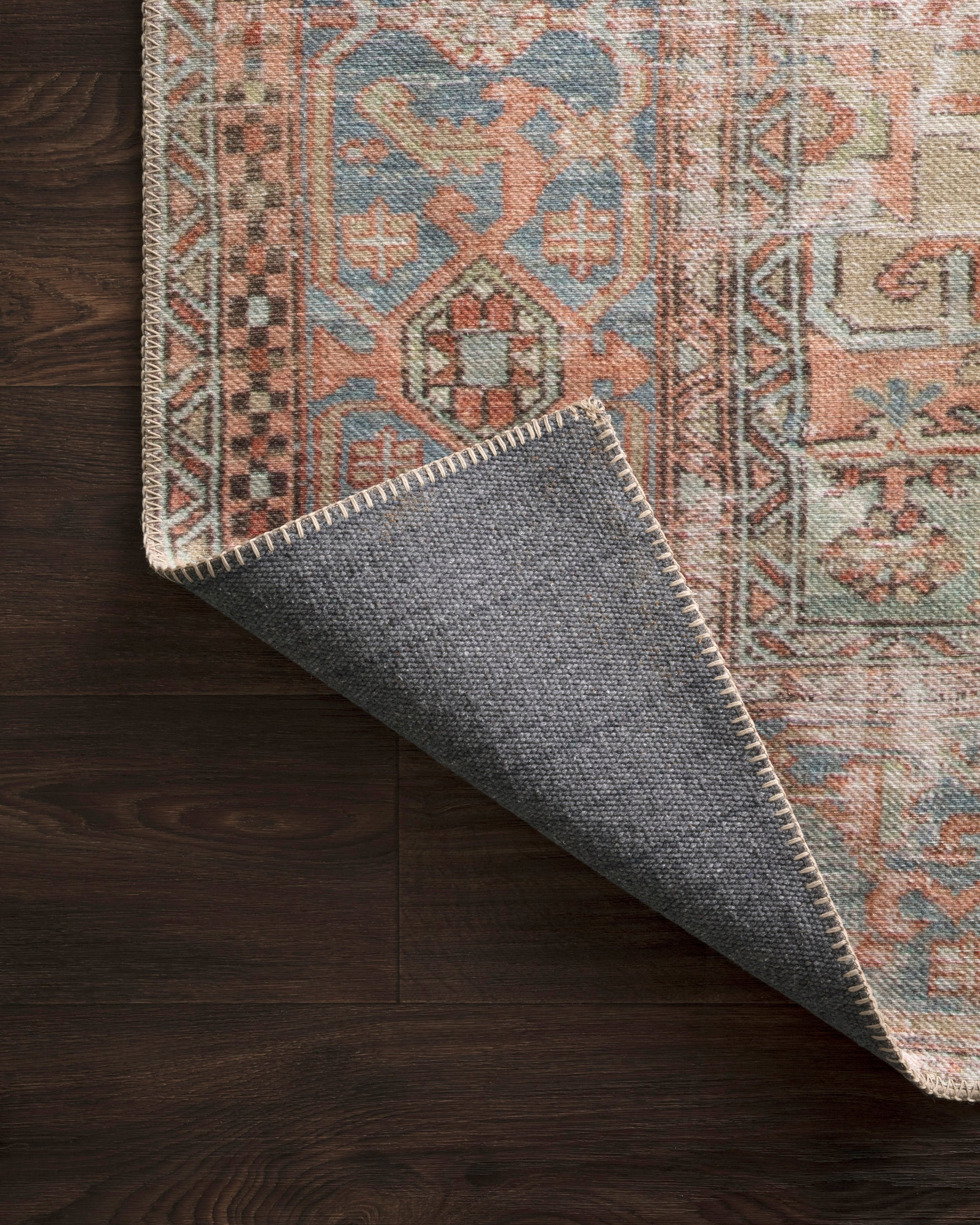 Eleanor Rug in Terracotta/Sky – Loom & Stone